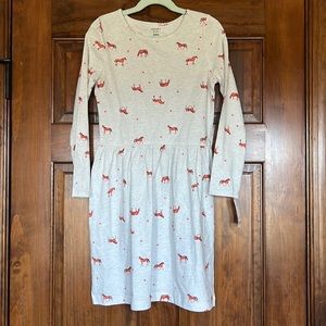 Girls Carters Cotton Dress with Horses